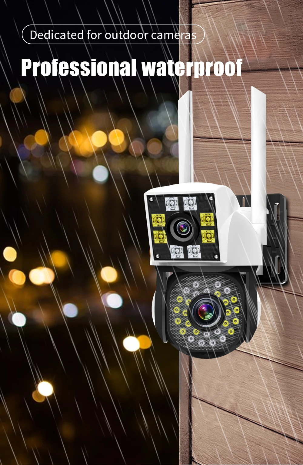 8MP 4K PTZ WiFi Security Camera 1080P Dual Lens Binocular Outdoor IP Camera AI Automatic Tracking CCTV Video Security Camera