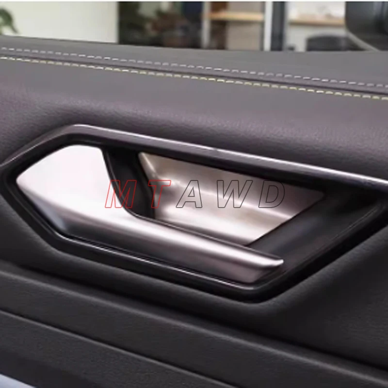 For Volkswagen VW ID.4 ID.5 PRO GTX 2020-2024 ABS Car Inside Door Handle Panel Bowl Cover Protector Trim Sticker Auto Styling