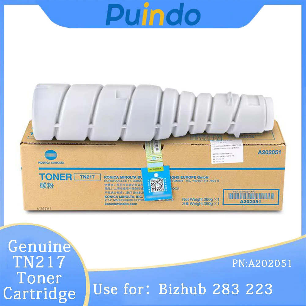 Оригинальный новый картридж с тонером TN217, черный для Konica Minolta Bizhub 283 223 TN-217 A202051
