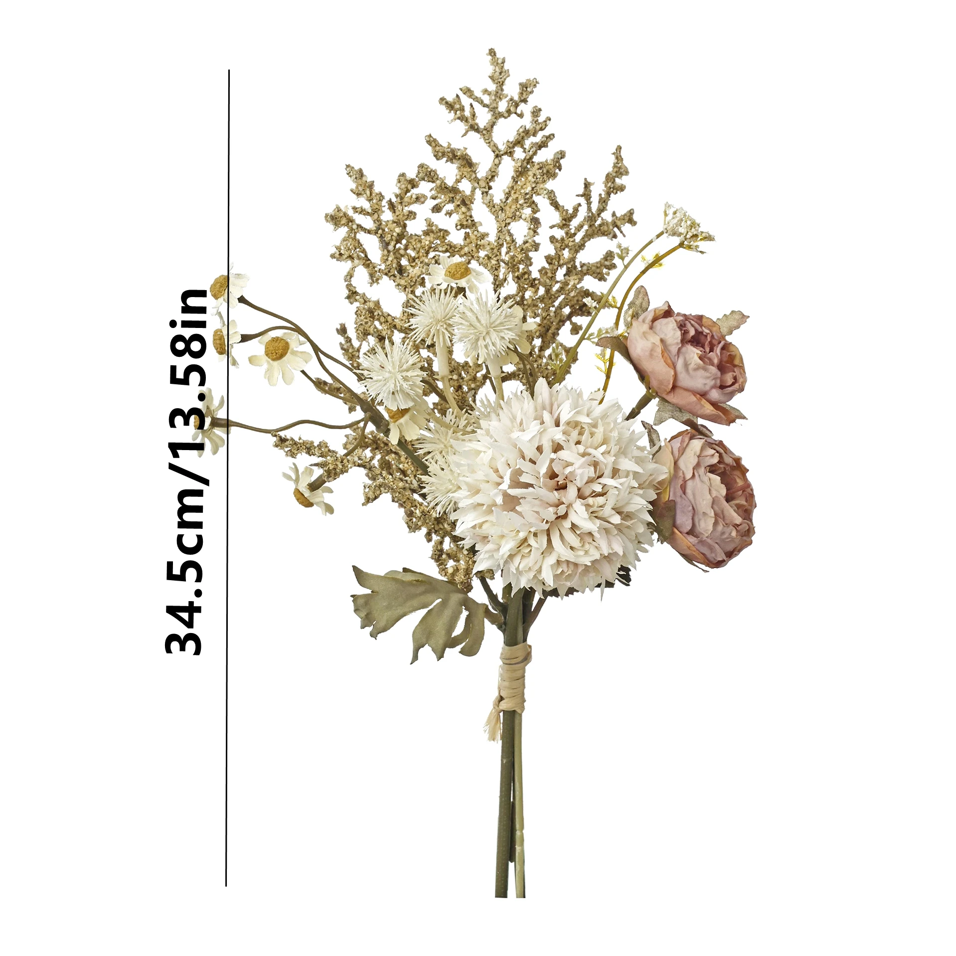 Künstliche Blumenkombination, hochwertige Hochzeits-Brautstrauß-Dekoration, Valentinstag, Heim, Zimmer, Tisch, Bonsai, Geschenk, Vase, Zubehör – Detail 11