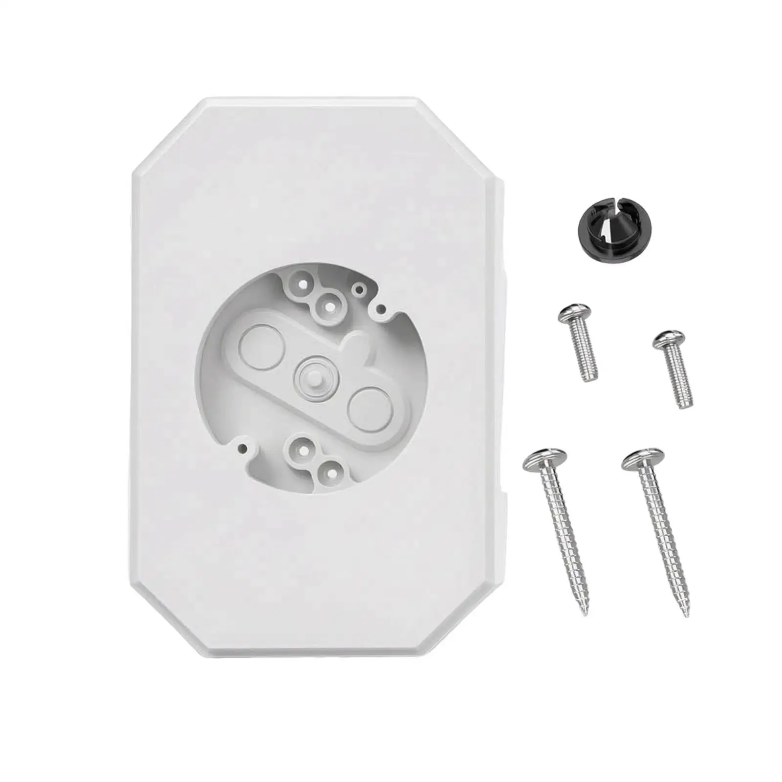 Siding Mounting Block with Electrical Box White Outdoor Light Mounting Block Rectangular Recessed for Electricians