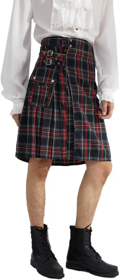 

Scottish Mens Kilt Traditional Highland Tartan Utility Kilt
