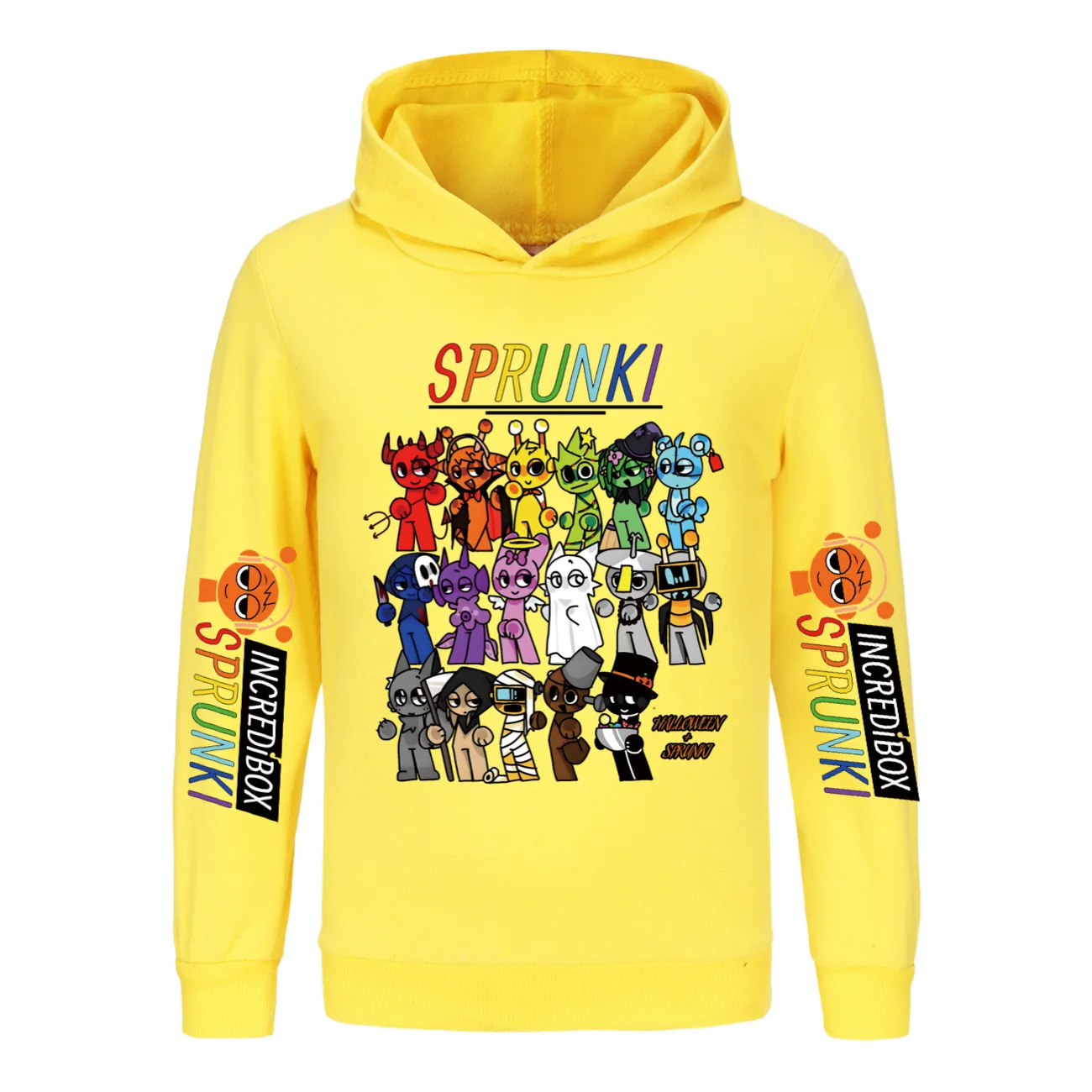 Hot Cartoon Sprunki Clothes Kids Game Incredibox Sweatshirts Baby Girls Outerwear Boys Pullover Coats Children\'s Top Clothing