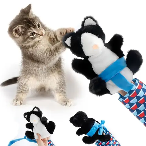 Kids Puppets Toys Cats Puppet Wrestler Cat Wrestling Toy Interactive Hand Puppet with Tough Padding for Safe Play Cat Dog Toys