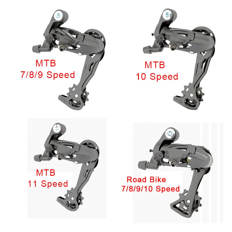 microNEW Bicycle Rear Shifter MTB Mountain Bike 7/8/9/10/11 Speed Road Rear Derailleur Compatible with 7/8/9/10S Cycling Parts