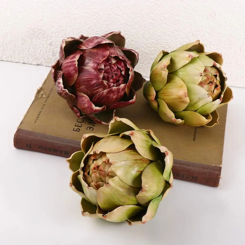 nearly natural faux fruit kitchen vase filler artificial decorations faux artichokes artificial artichoke home decorations