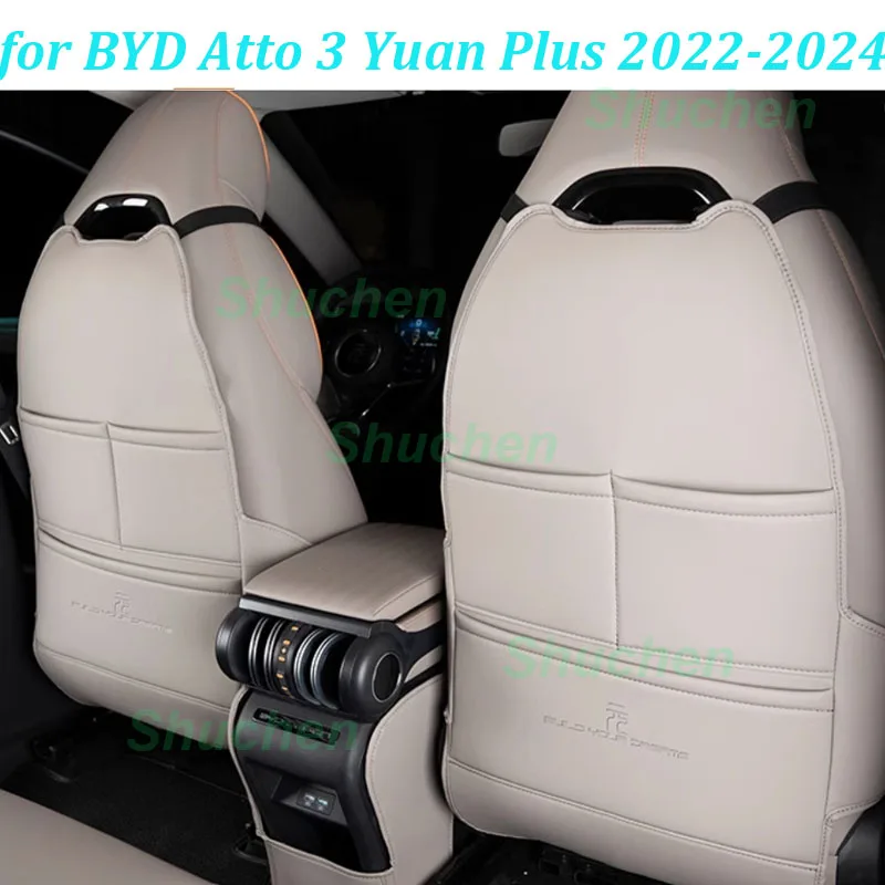 

Car Seat Anti-kick Mat for BYD Atto 3 Yuan Plus EV 2022-2024 Anti-dirty Rear Row Seat Back Kick Protector Interior Accessories