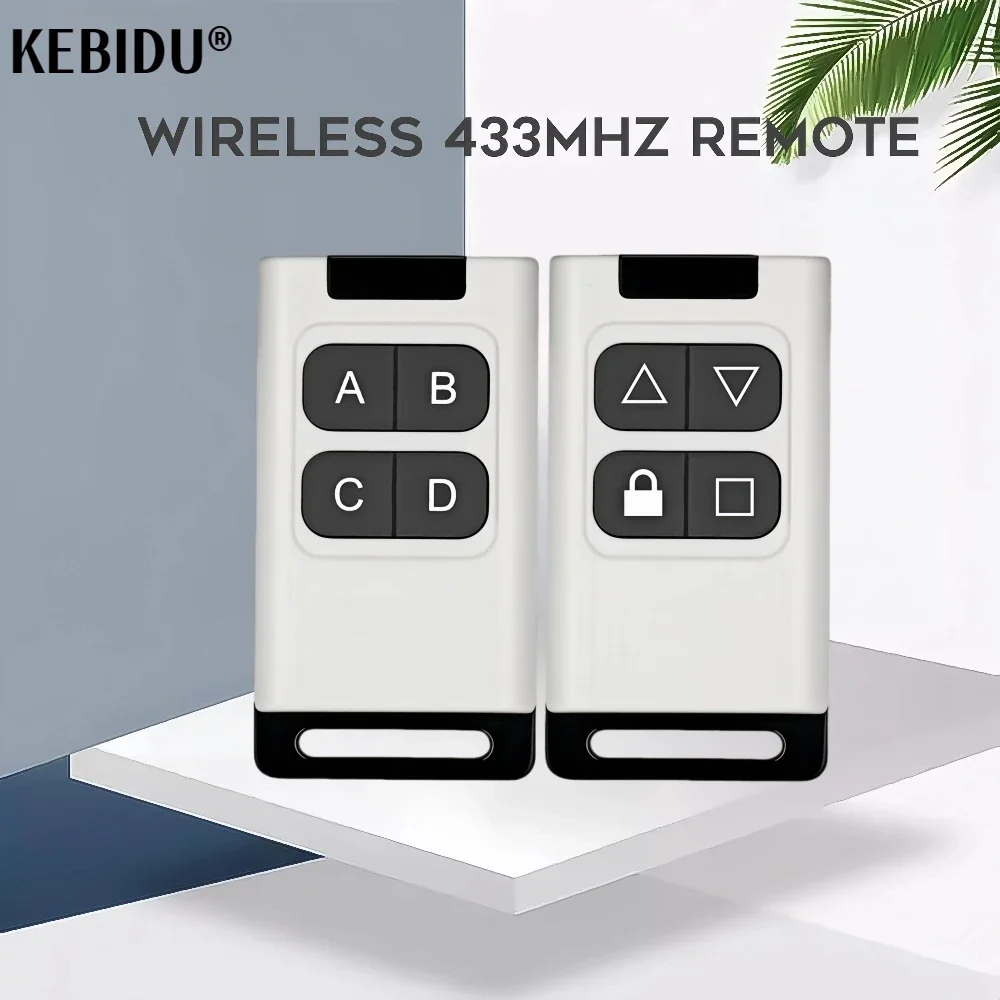 

433MHz Auto Copy Remote Control Electric Garage Door Opener Remote Controller Duplicator Clone Cloning Code 4 Keys Transmitter