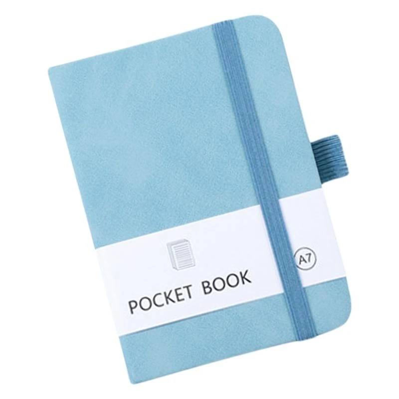 ハードカバーレザーノートブック200ページ幅の並んでいる小さな紙ノートブックメモ帳