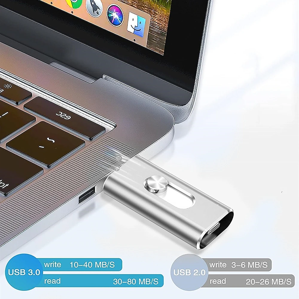 Photo Stick For iPhone 512GB USB Flash Drive 128GB 256GB 3.0 Sticks External Storage Pen Drive Phone Android PC For Samsung S20