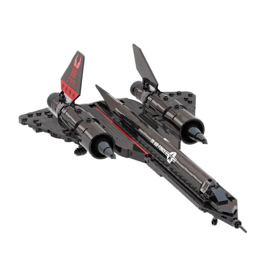 SR-71 Blackbird Spyplane Militaire Air Force Armes Série Assemblage décennie s De Construction Avion Technologie Briques Modèle Jouets Cadeau