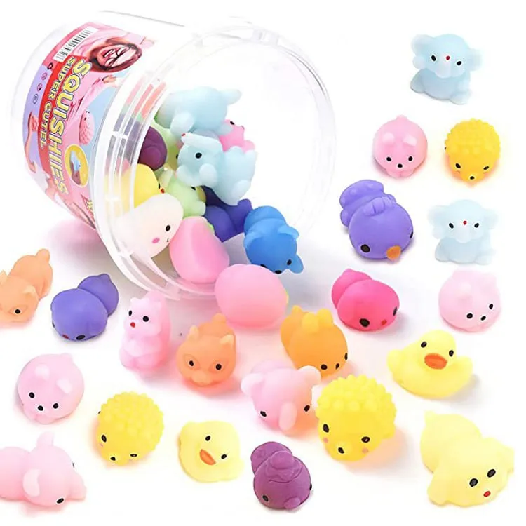 toy ball mochi gift stress-relief 12/24pcs Squishy Toy Cute Pet Doll Antistress Ball Squeeze Mochi Rising Toy Stress Relief