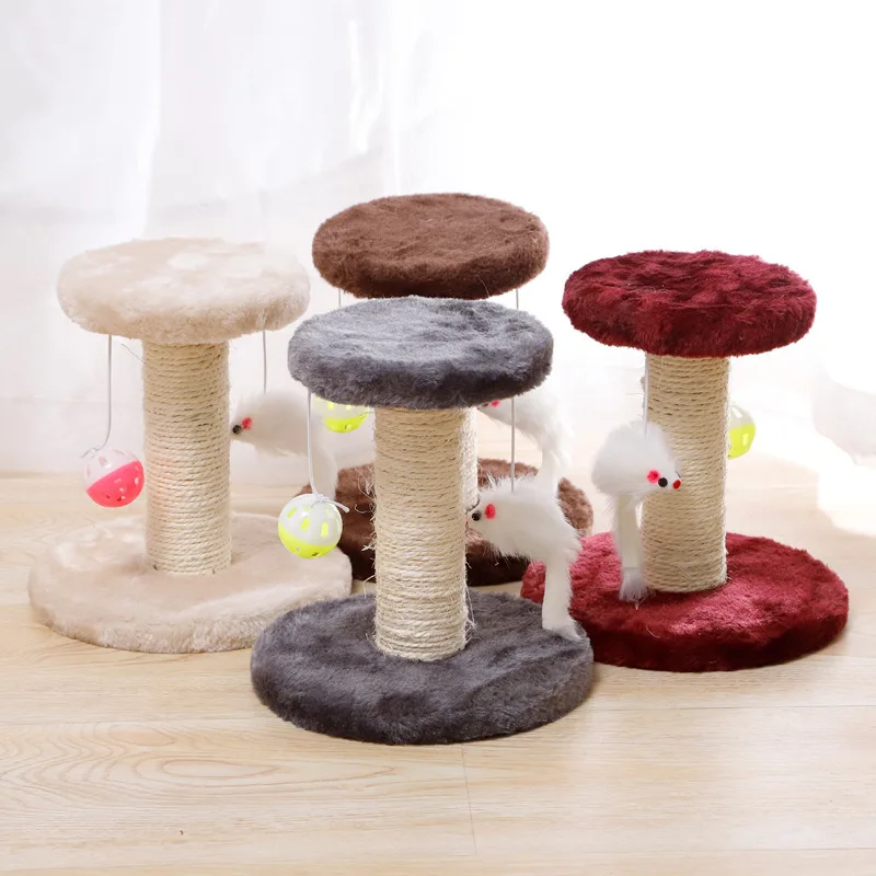 Toy Pillar Sisal Cat Climbing Frame Cat Scratching Pillar Home Double-layer Fun Cat Jumping Platform Small Cat Climbing Frame