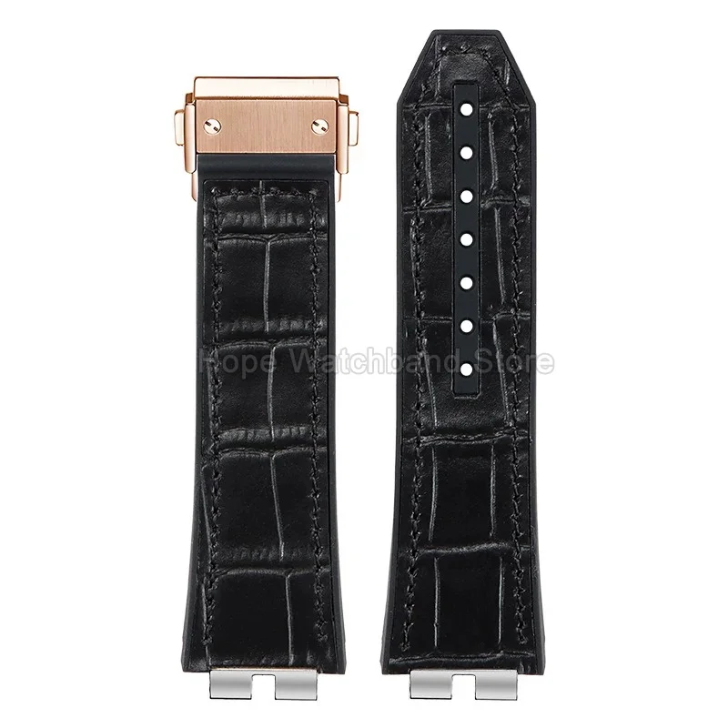 Seamless Fit Comfortable Touch Replacement Genuine Leather Watch Strap for HUBLOT Big Bang 415NX1112 401114 Watch Accessory 17mm