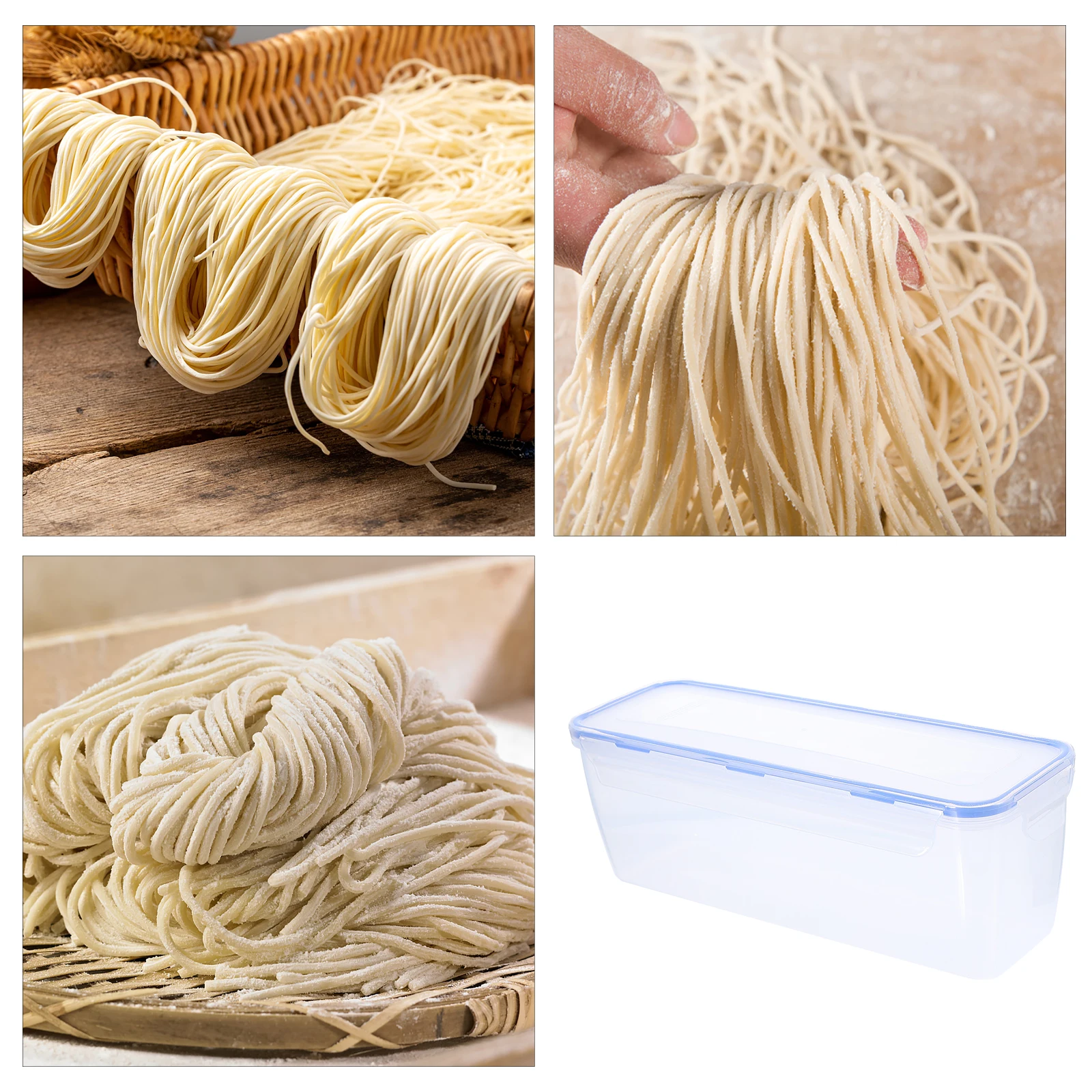 

Large Capacity Pasta Storage Containers 2L Sealed Lid Kitchen Pantry Spaghetti Box Food Organizer Airtight Container