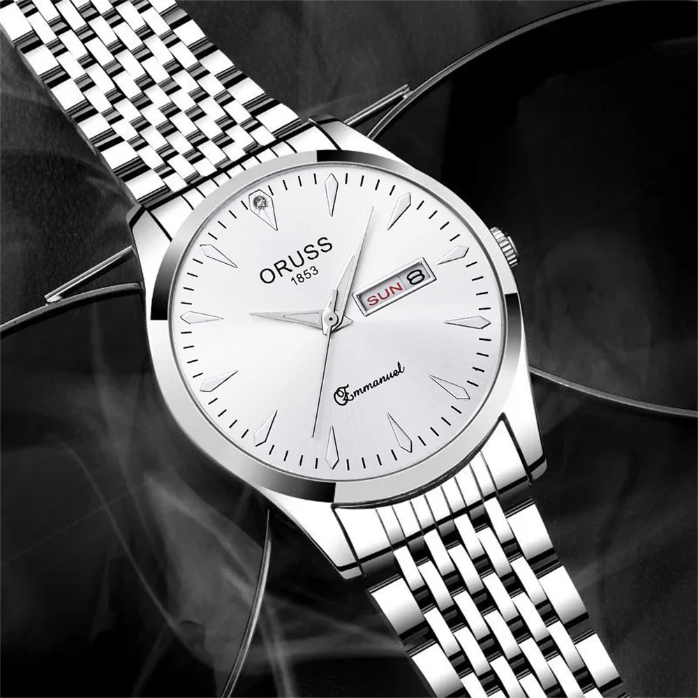 Herren uhr Klassiker alles Mode High-End-Atmosphäre edler Gentleman Trend langlebiger Stahl gürtel Freizeit Business Sport Sie