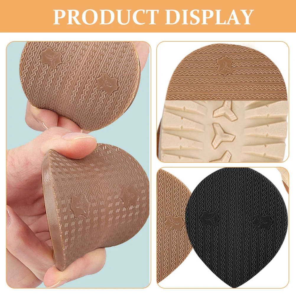 

2 Pcs Sole Accessories Materials Protectors Shoe Repair Patches Non-skid Pads for Shoes Non-slip Heel Bottom