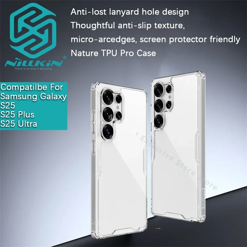 Nillkin For Samsung Galaxy S25 Ultra Case/S25+/S25 Plus Nature TPU Pro Case Transparent shockproof phone case protective cover