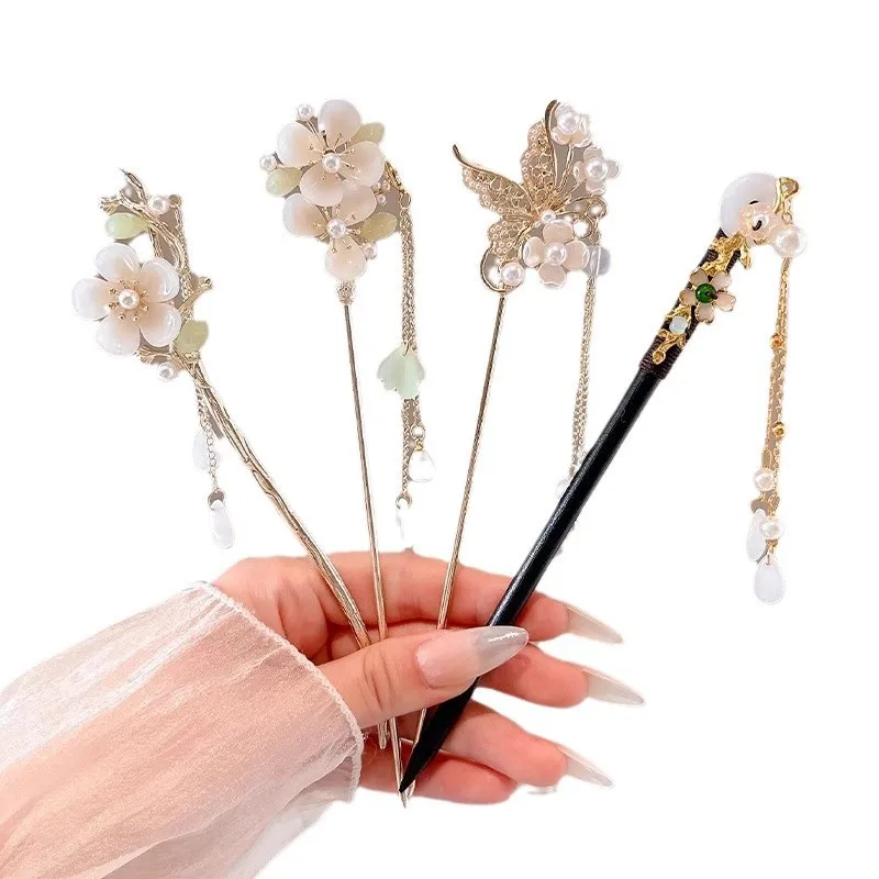 ปิ่นปักผมดอกไม้ สไตล์จีนใหม่ ปิ่นปักผมระดับไฮเอนด์