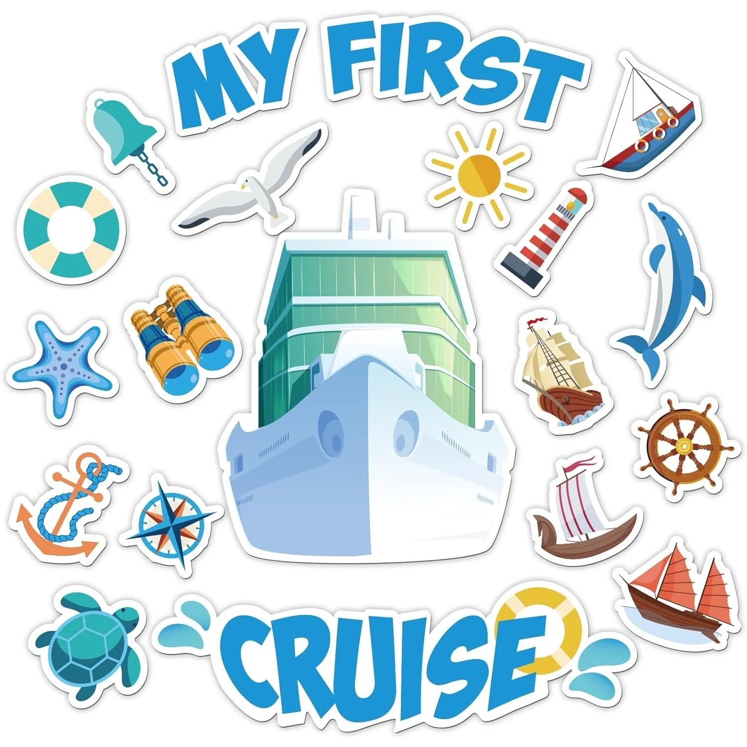 20 Pcs Cruise Door Decorations Magnetic 2026 First Cruise Ship Door Magnets Nautical Room Magnets Boat Ship Cabin Funny Decorati