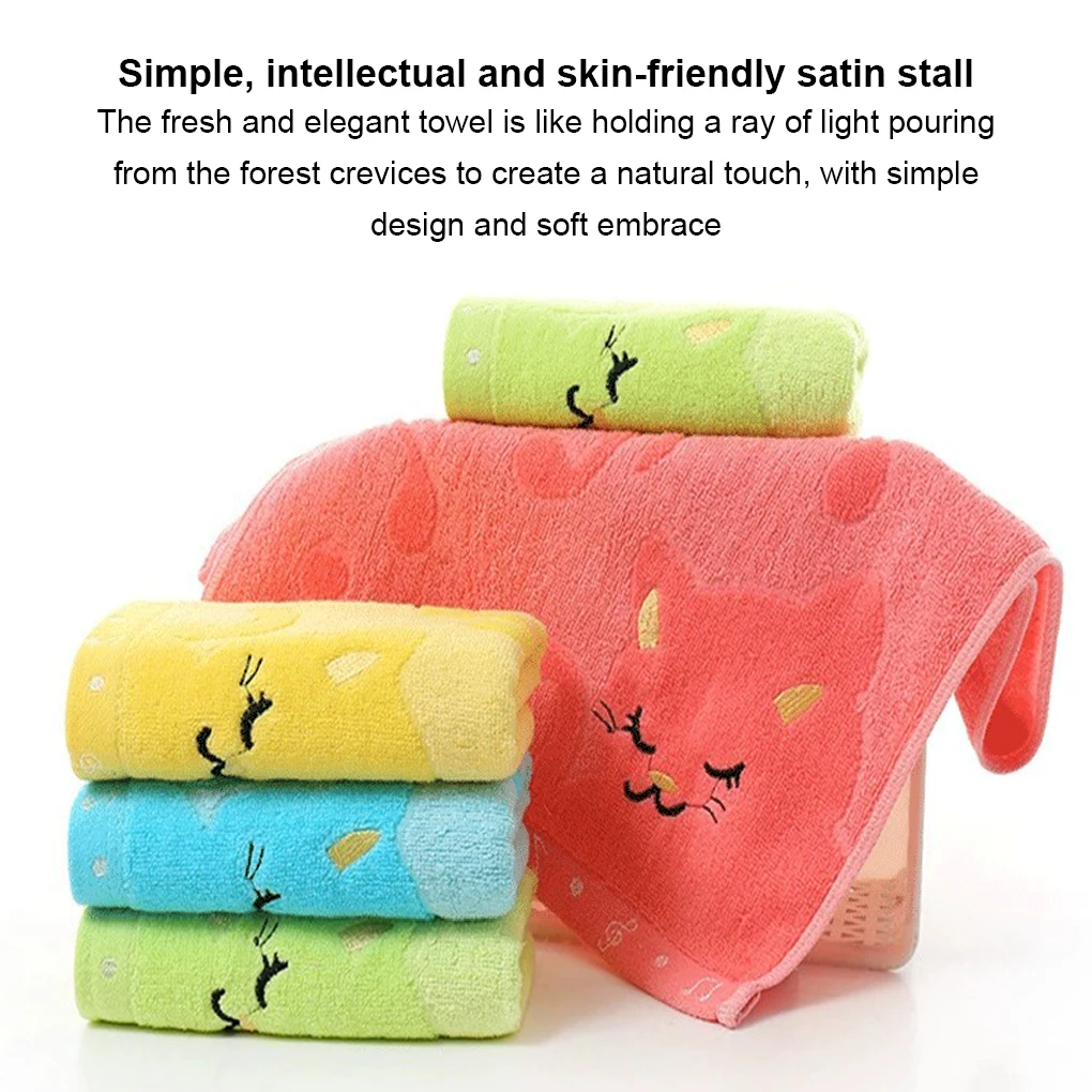 Children Towel Portable Cartoon Rectangular Replacement Soft Comfortable Water Absorbent Newborn Towels Washcloth Accessories