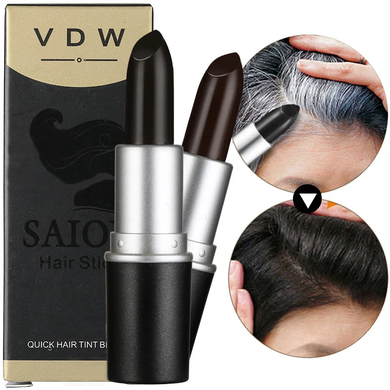 One-Time Hair Dye Instant Gray Root Coverage Hair Color Modify Cream Stick Temporary Cover Up White Hair Colour Dye Cosmetics