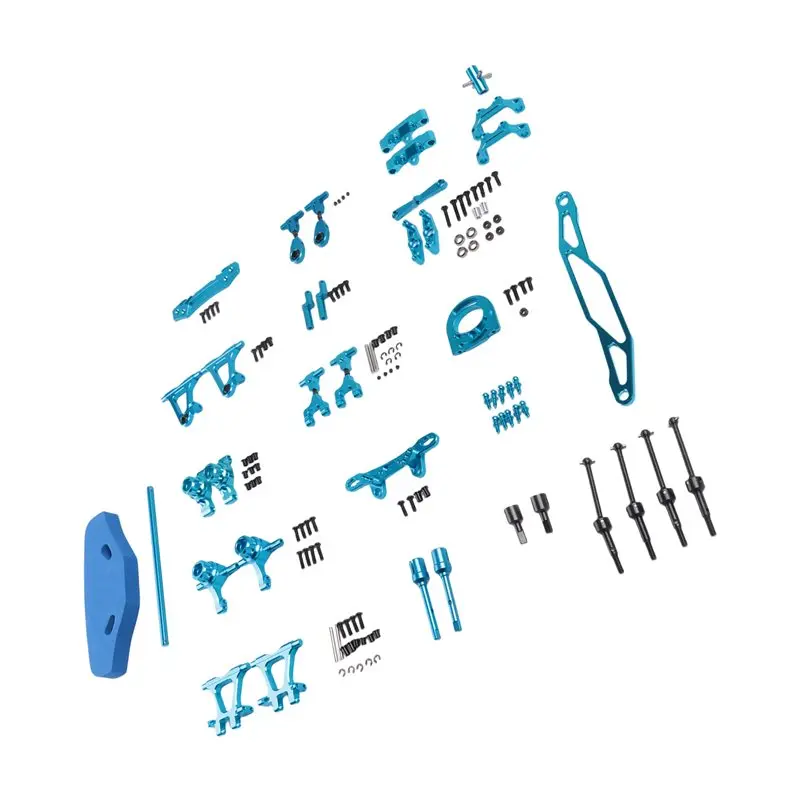 FBIL-Metal Modification Accessory Kit Suspension Arms Steering Knuckle Set For Tamiya TT02 TT-02 1/10 RC Car Upgrade Parts,1