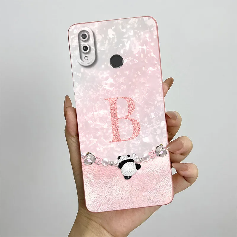 For Huawei Y9 2019 Case JKM-LX1 JKM-LX2 JKM-LX3 Phone Case Cute Crown Letters Full Package Matte Anti Drop Soft Protective Cover