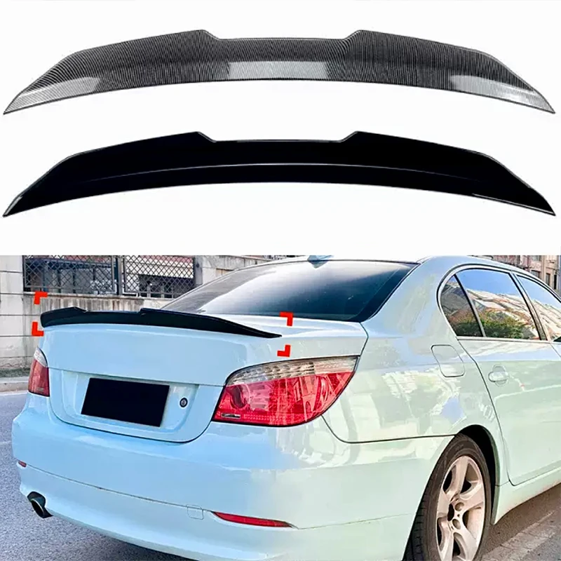 

For BMW E60 M5 520i 525i 528i PSM style rear trunk lid spoiler fenders carbon black sport modified parts 2004 05 06 07 08 09 10