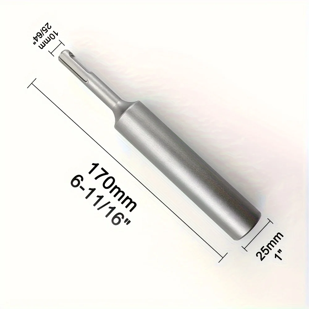 Ground Rod Sleeve 45mm SDS Plus Ground Rod Driver For 5/8 Inch & 3/4 Inch Ground Rods, Firecore Single Piece Ground  Adaptor Bit