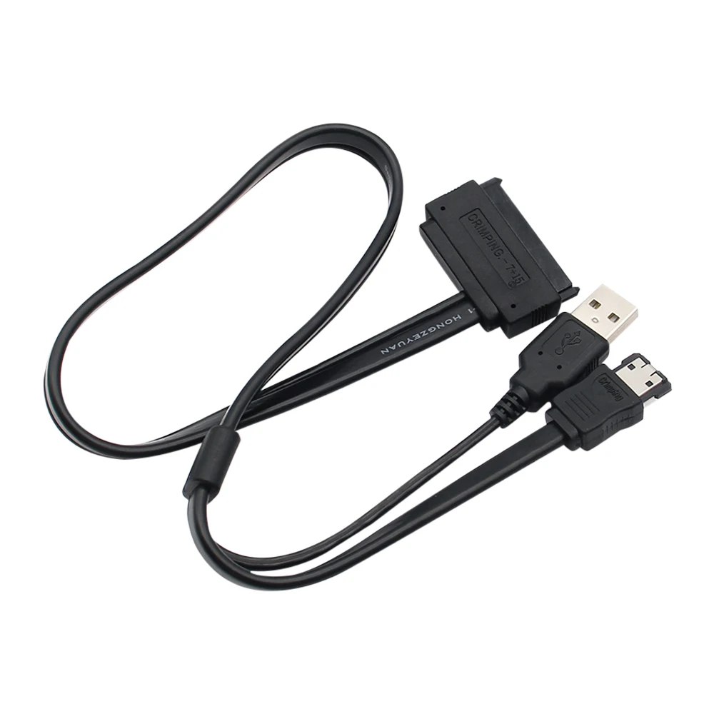 SATA 22Pin to Power ESATA Cable Splitter USB Power Wire Converter 2.5inch Driver Laptop Converter 50cm