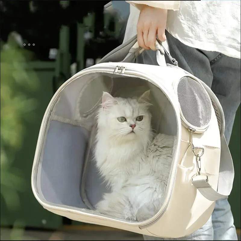 

Pet Bag Going Out Portable Transparent One Shoulder Space Capsule Large Capacity Breathable Portable Foldable Cat Dog