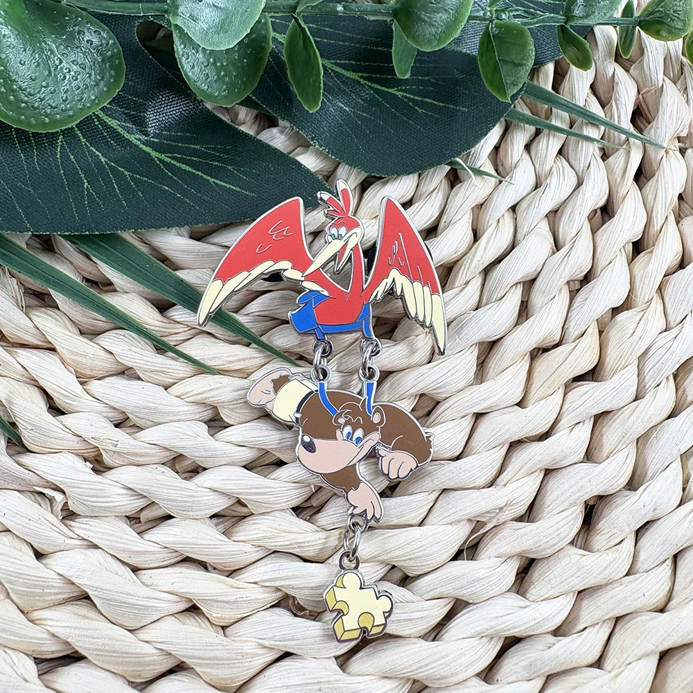 Retro-Spiel Banjoo und Kazoie Emaille-Pin 3-Schicht-Hängebrosche aus Metall Abzeichen Geschenk für Fans für Rucksäcke Kleidung Accessoires Sammlerstück – Detail 2