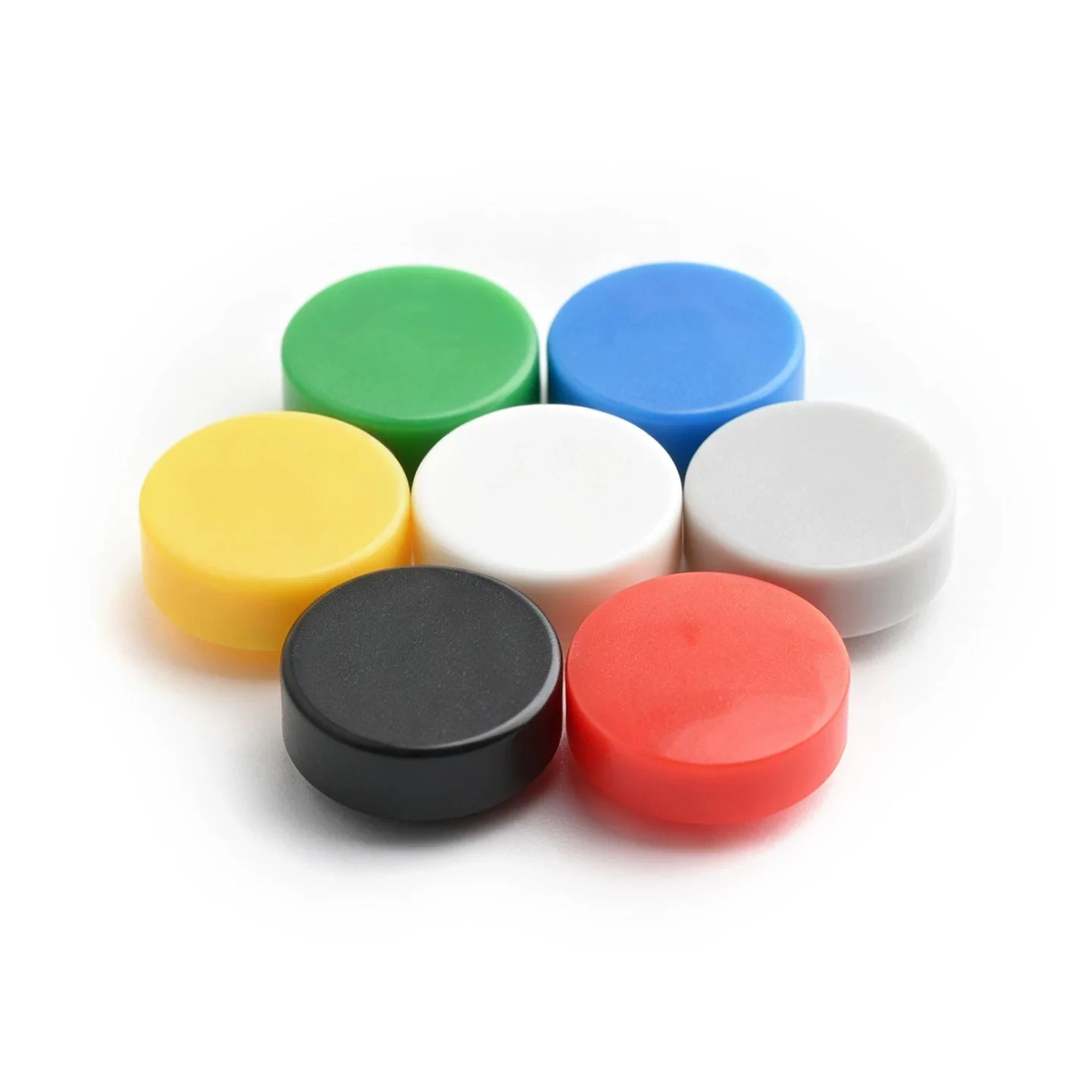 ZE JIE A37 Flat & Convex Round Keycap, Fits 12*12*7.3mm Square Tactile Switch Button Cap