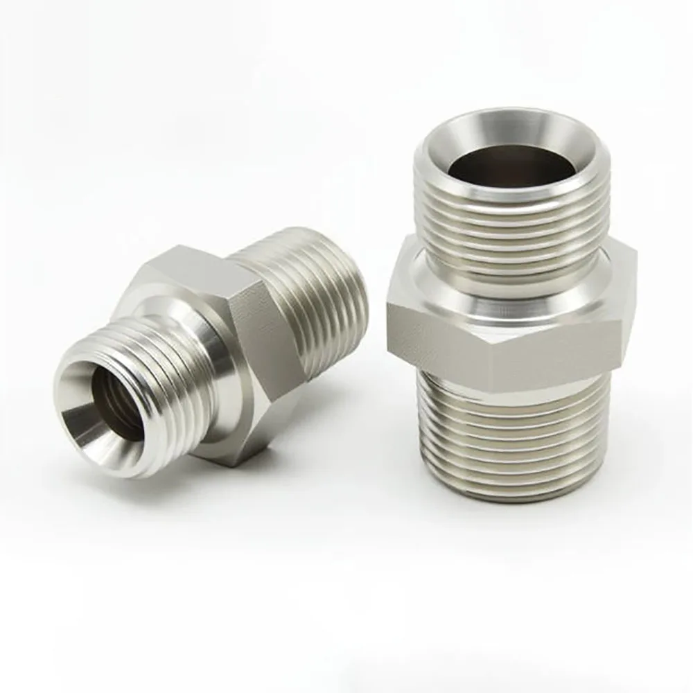 1BT Connector Hydraulic British Variable Diameter Cone Pipe R Thread to G Thread External Thread British Mating Within 60 Degree