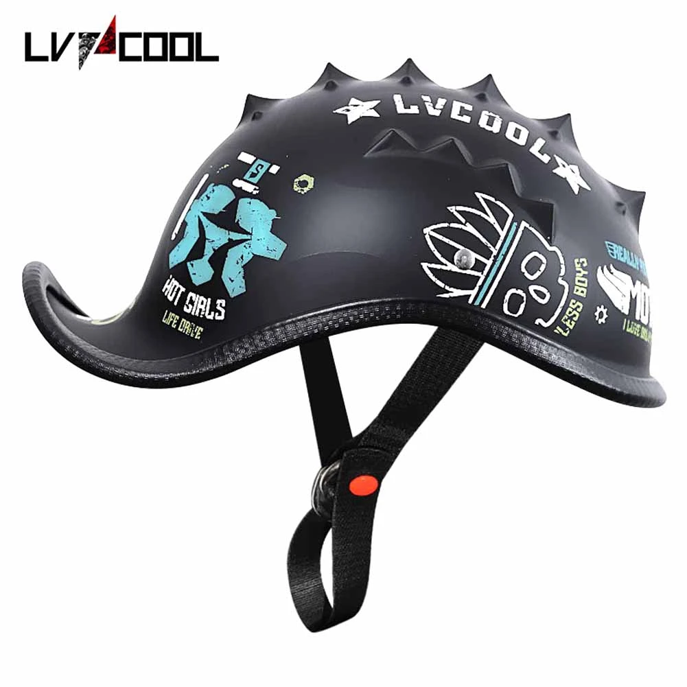 LVCOOL 2023 Baseball Cap Helmet Motorcycle Vintage Helmets Summer Open Face Scooter for Cruiser Chopper Men Women F Type-M