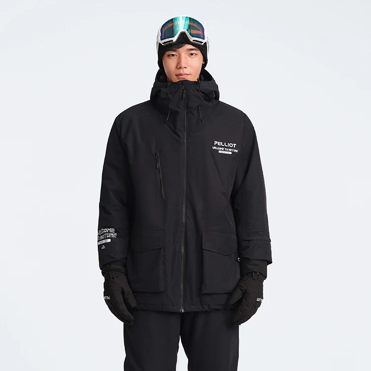 Ternos de esqui quentes para homens, snowboard ao ar livre, calças e casacos de neve 100% poliéster Sportswear, impermeável, novo design, inverno