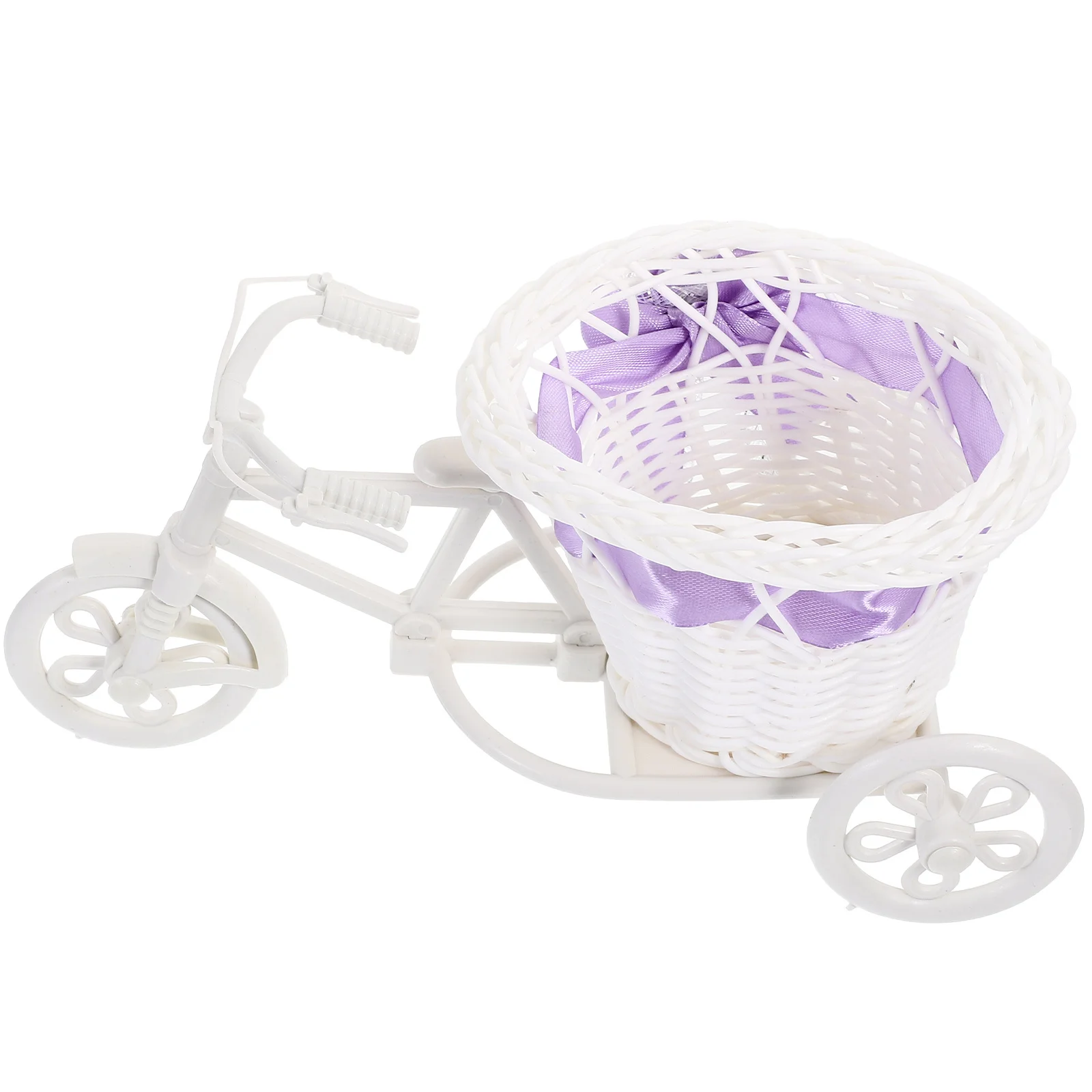 

Rattan Wicker Flower Basket Bike Shaped, Waterproof Craft, Wall Hanging Planter For Indoor Outdoor Garden Decor, Faux