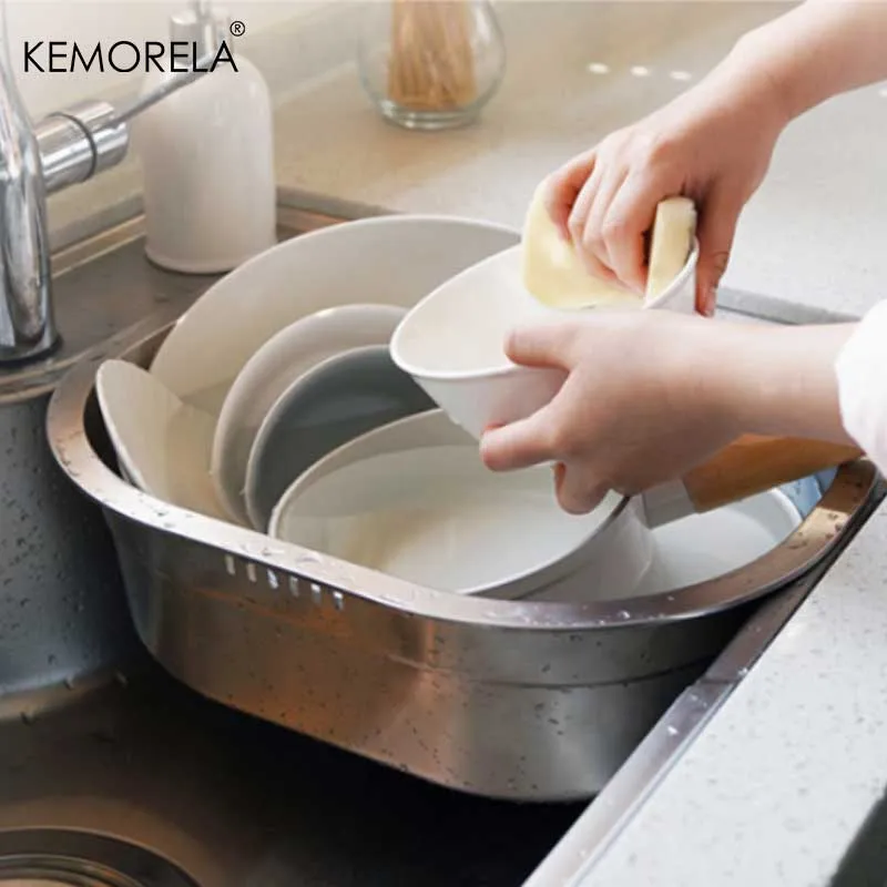 

Умывальник-душлаг из нержавеющей стали, эллиптическая перфорированная раковина 304 для мытья слива риса, овощей, фруктов, помощник для кухонной мойки