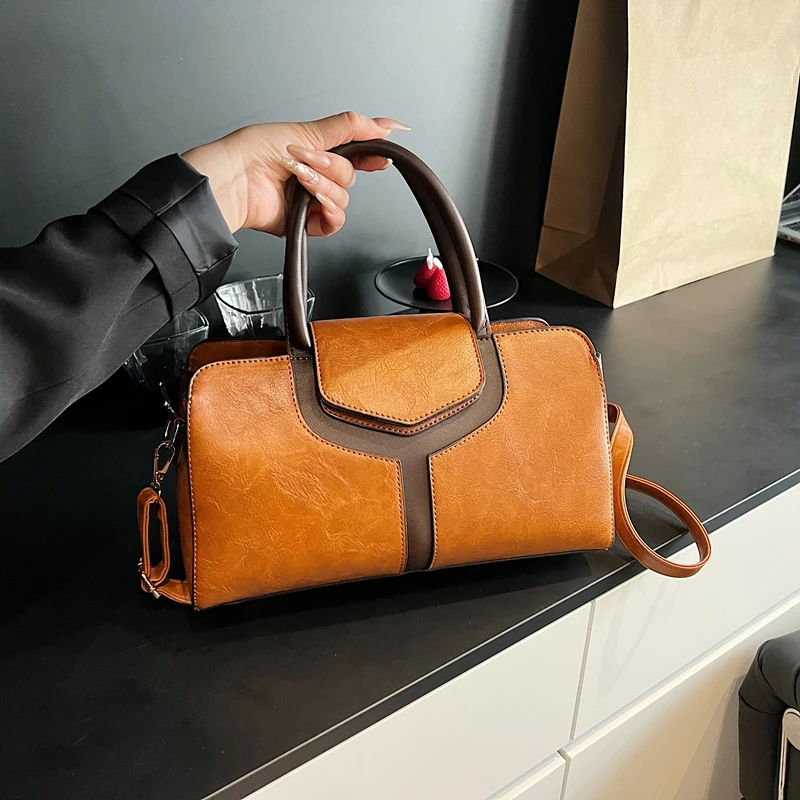 

Cross-Border Fashion Handbag, Casual Shoulder Bag, New Boston Bag, Versatile Cross-Body Bag, Large Capacity for Women