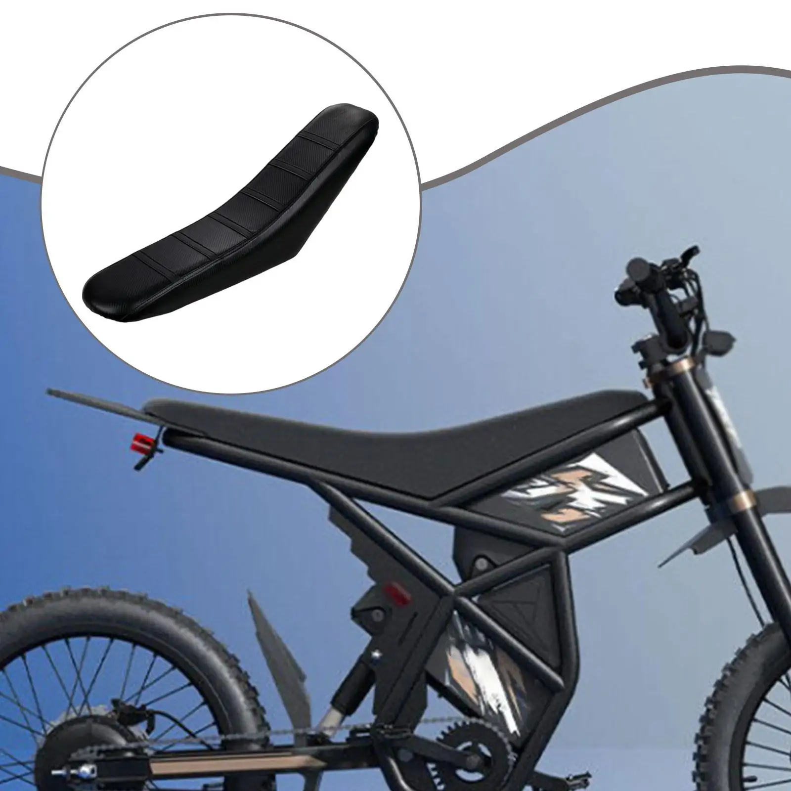 

Premium Motorcycle Seat Cover Abrasion Resistant Easy Install Black PVC Leather Dustproof for GT73 Accessories