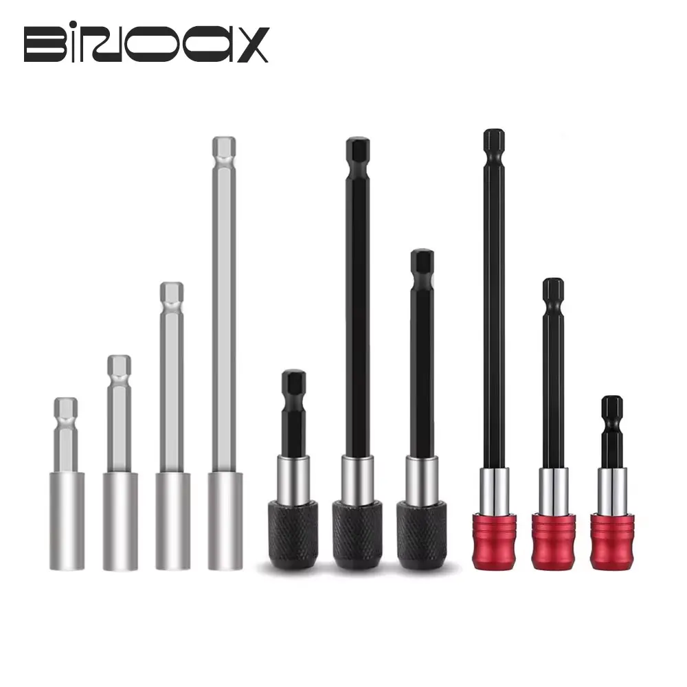 3/4PC Hexagonal Quick Release Self-locking Extension Rod Electric Drill Driver Quick Transfer Rod Screwdriver Extension Rod Tool