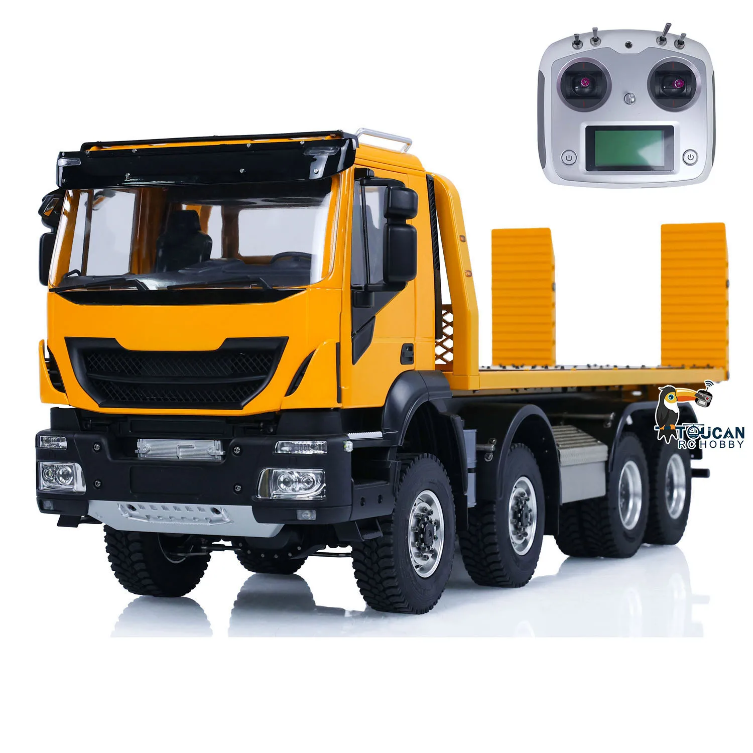 

1/14 RC Hydraulic Rescue Wrecker Truck 4 Axles FlySky I6S Remote Control 8x8 Vehicles W/ Sounds Lights Motor Servo Toys TH23196