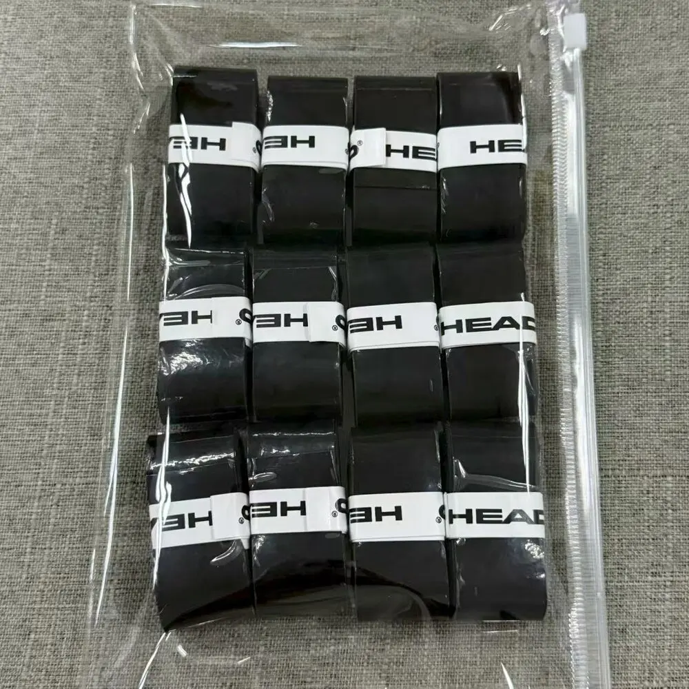 12PCS HEAD Tennis Racket Overgrip Sweat Band Absorption Grip PU Badminton Racket Handle Grip Tennis Griptape Padel Racket Grip