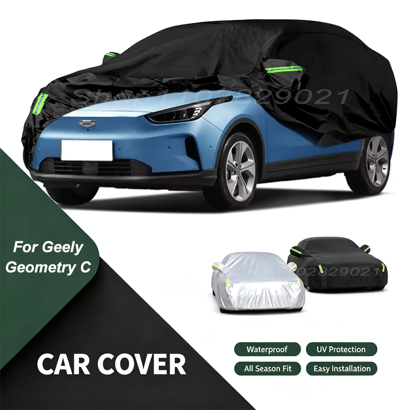 Car Cover For Geely Geometry C M6 Waterproof Dustproof Outdoor Protection,UV Snow Sun Resistant Auto Exterior Cover Car Sunshade