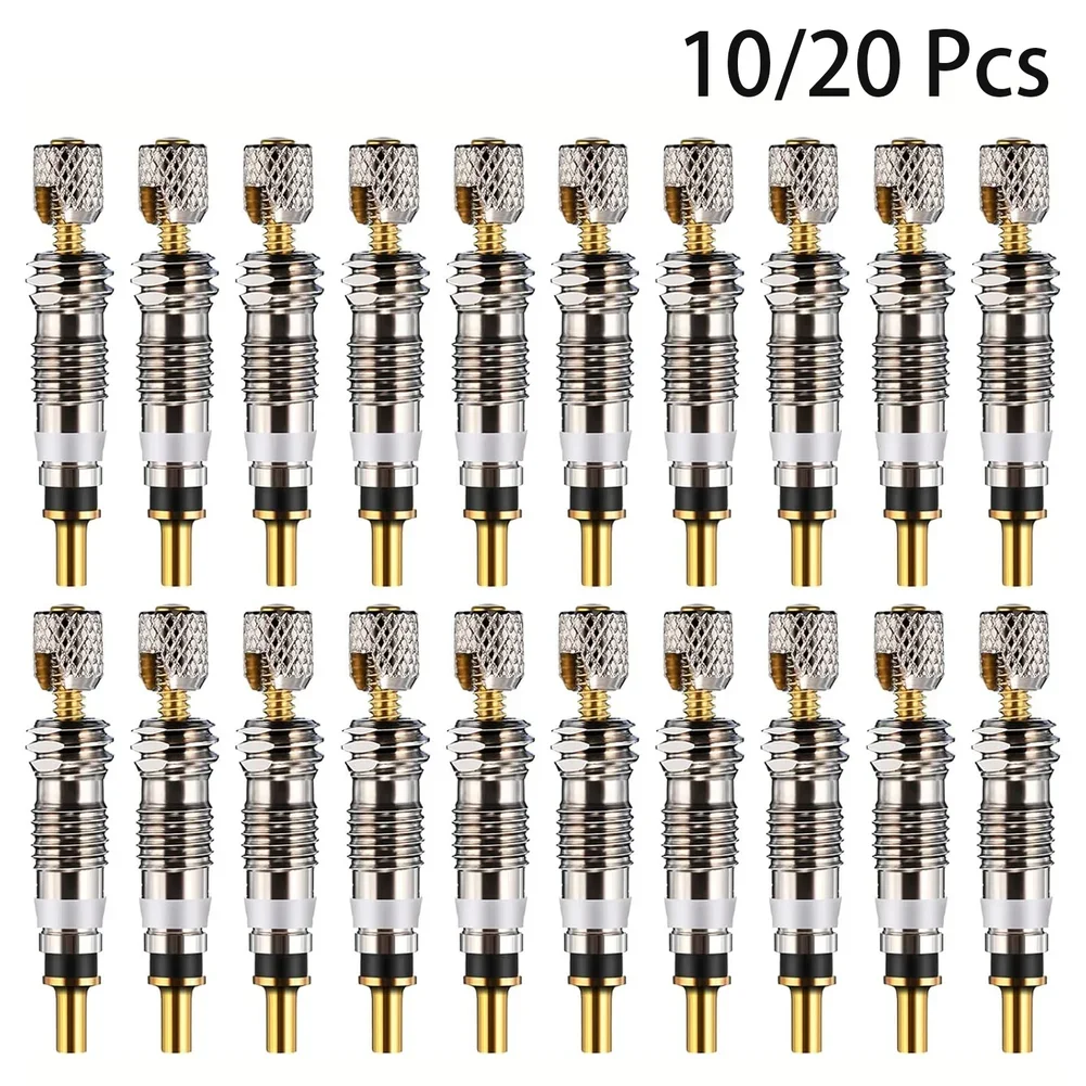 10/20Pcs Bicycle Removable Valve Core Brass French Valve Nozzle Tire Valve Core Replacement Part Mtb Road Bike Tire Tube Repair 