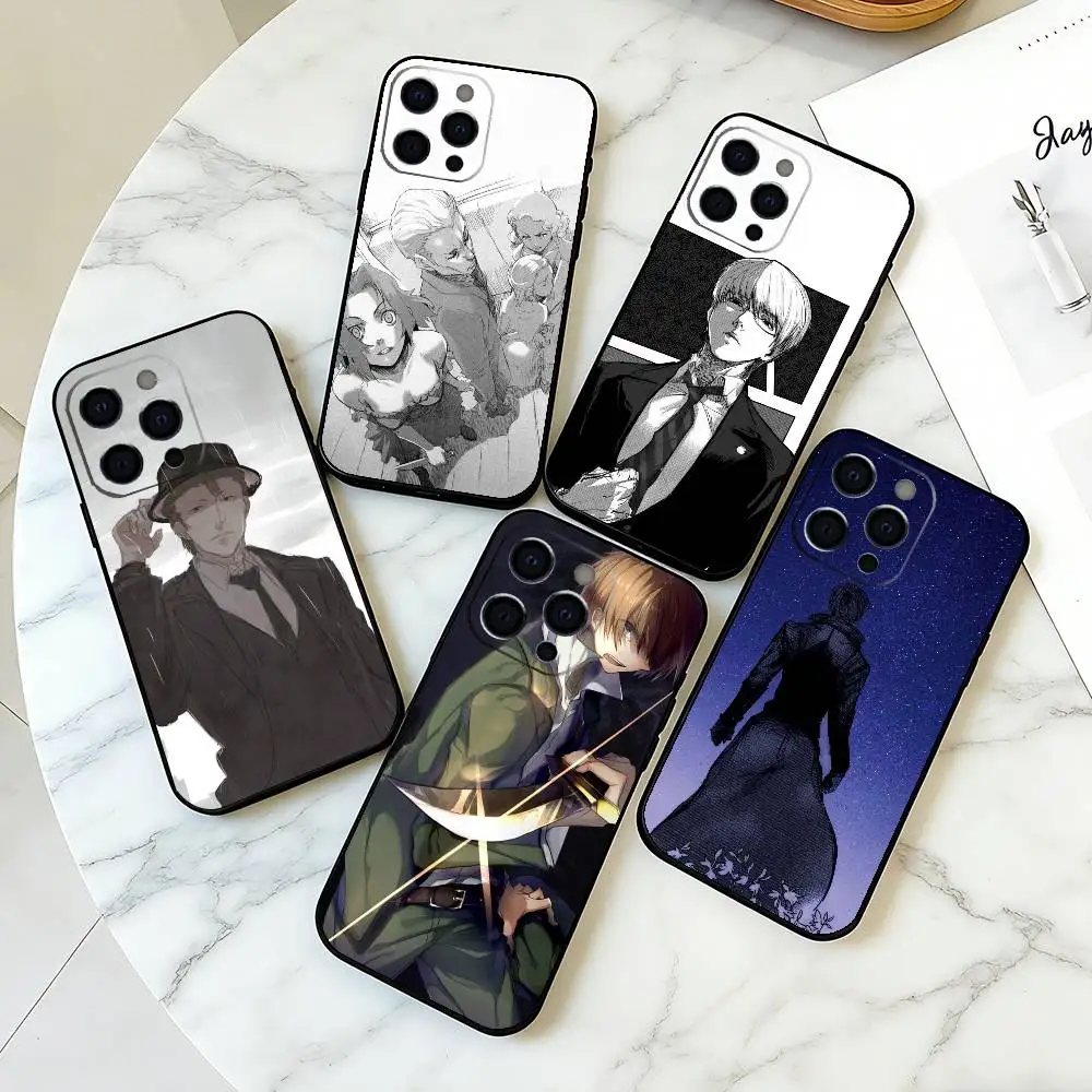 Funda para Teléfono F-Fantasy Anime B-Baccano para iPhone 17, 16, 15, 14, 13, 12, 11 Plus, Pro Max, Otros, Cubierta Negra Suave