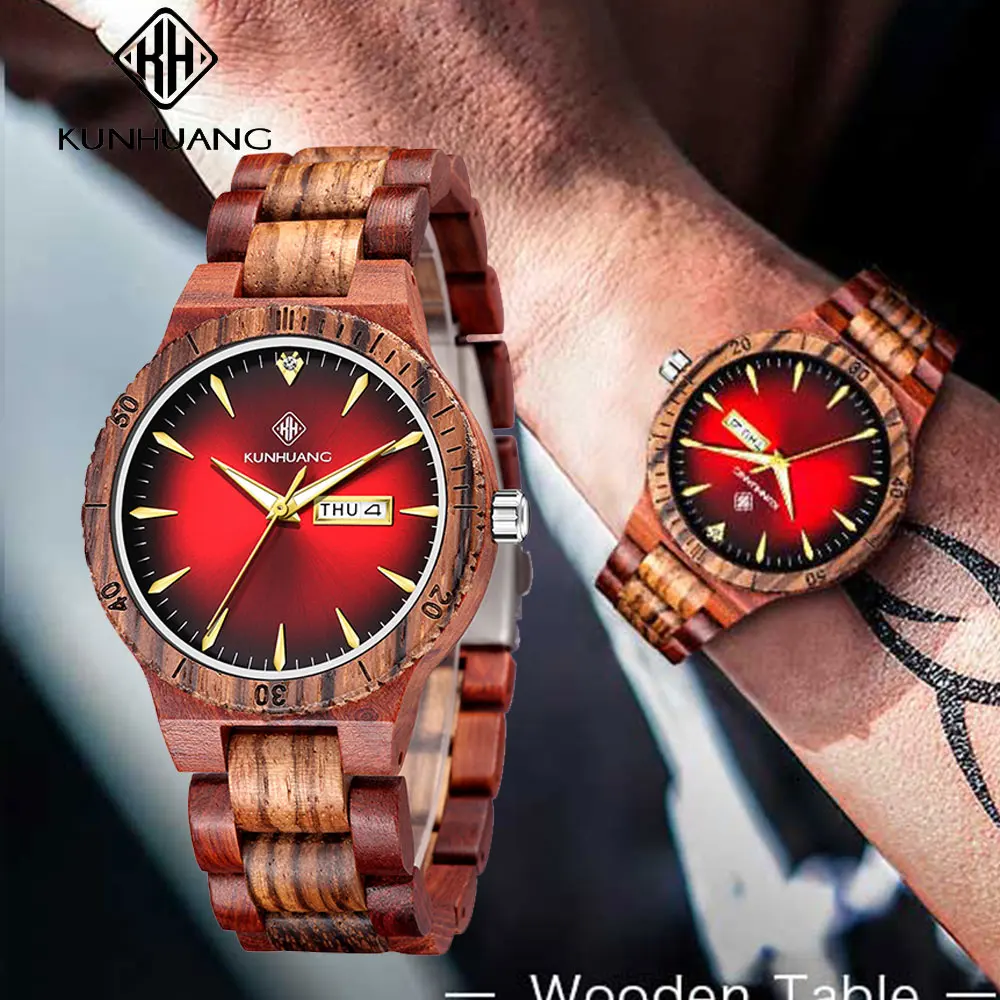 Retro Hot sale Unisex Wooden Watches for Men Japan Movement Exquisite Small Dial Fashion Casual Sports Clock Wood Quartz Watches