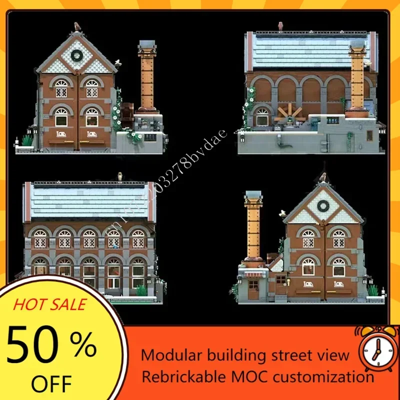 4011PCS The PumpHouse Modular MOC Creative street view Model Custom Puzzle Architecture DIY Education Assembly Model Toy Gifts