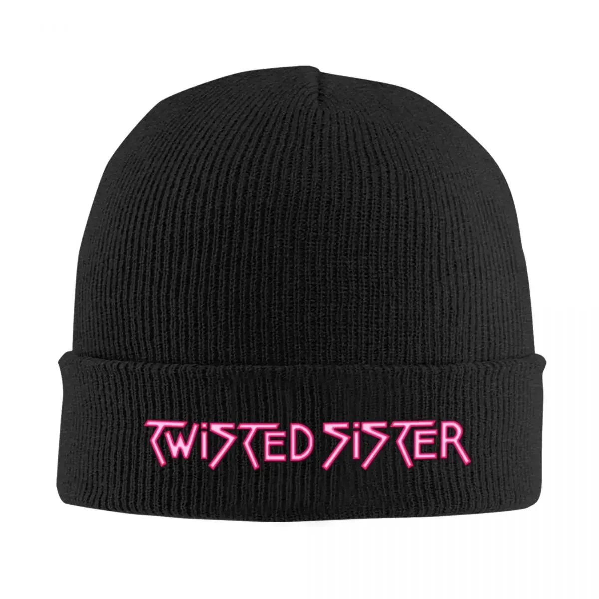 Heavy Metal Band Twisted Sister Cuff Beanie Dla Mężczyzn Kobiety Zimowa Ciepła Dzianinowa Czapka Czaszka